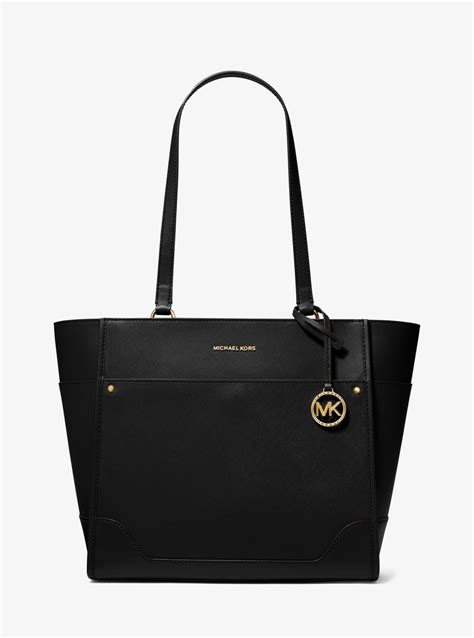 michael michael kors harrison large leather tote bag|Michael Kors bag tote sale.